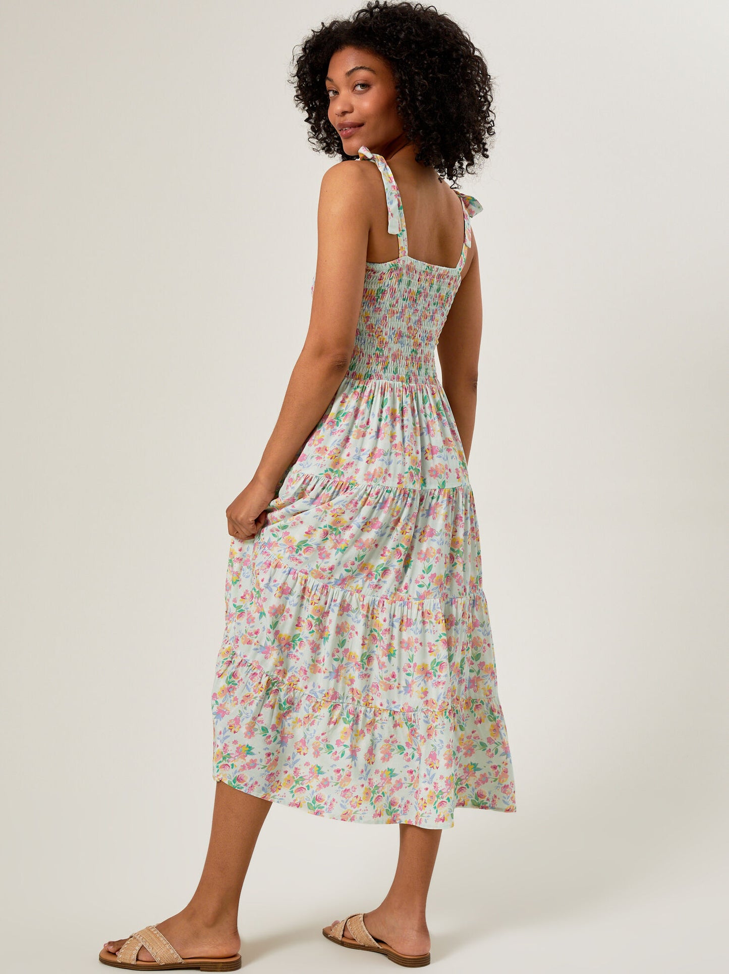Peyton Floral Smocked Mama Dress