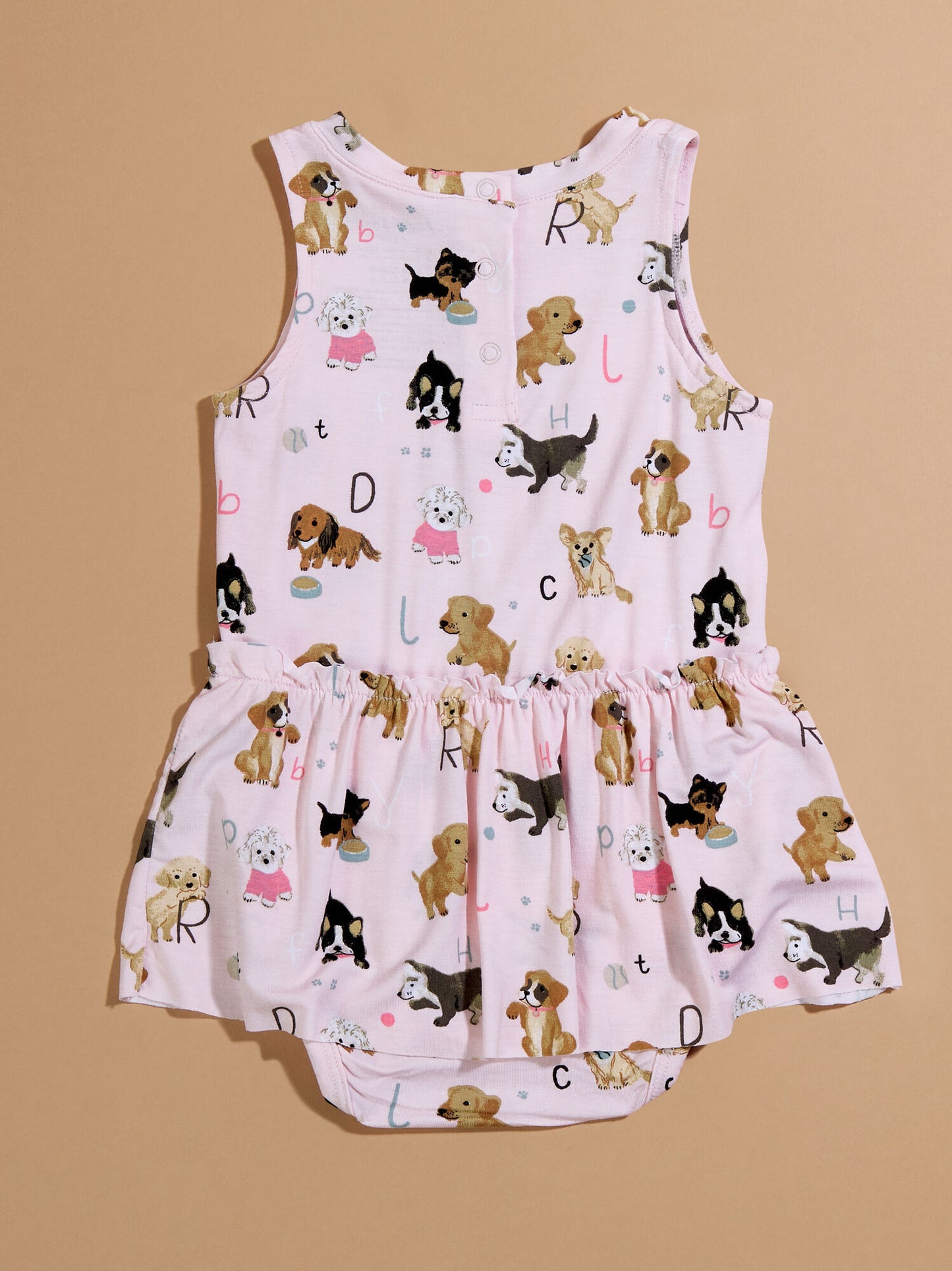 Alphabet Puppy Bodysuit Dress