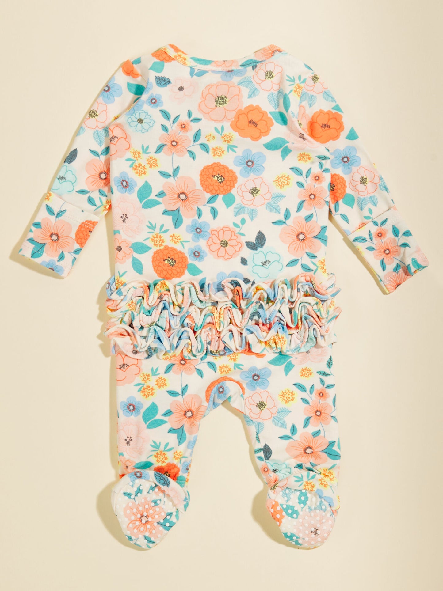 Emerson Floral Ruffle Footie