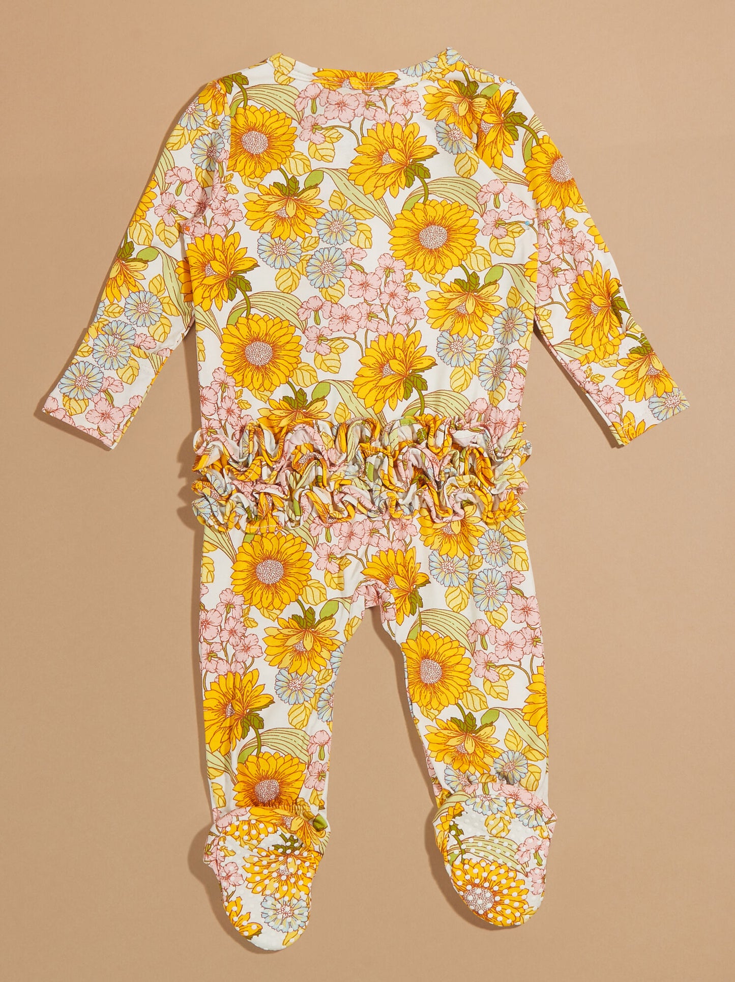 Senitra Sunflower Ruffle Footie