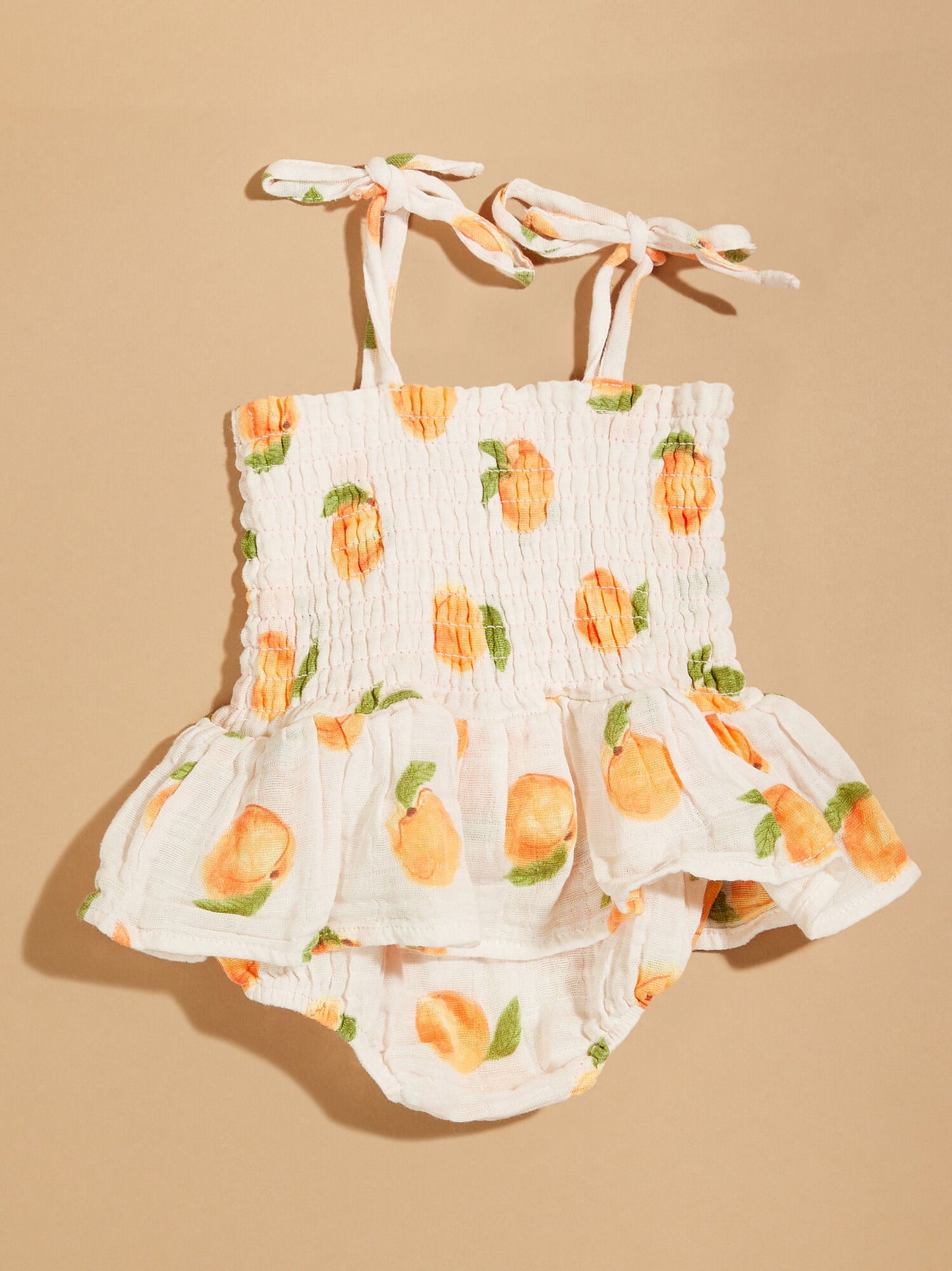 Sweet Peach Smocked Skirt Bubble