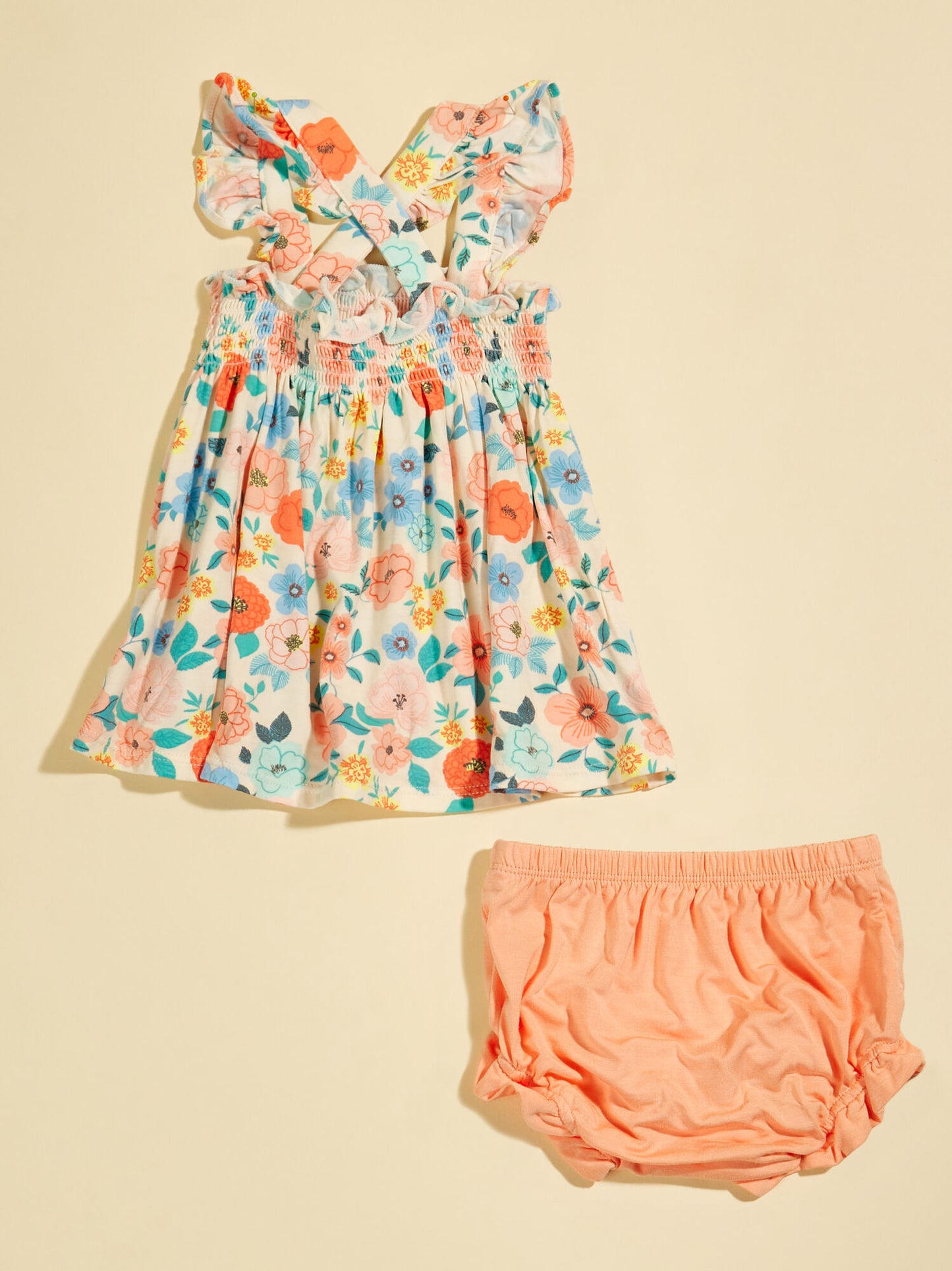 Emerson Floral Ruffle Tank And Bloomer Set