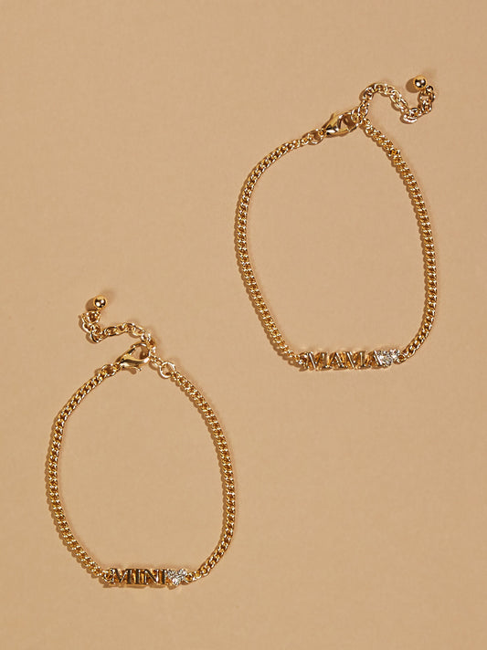  Mama & Mini Studded Bracelet Set
