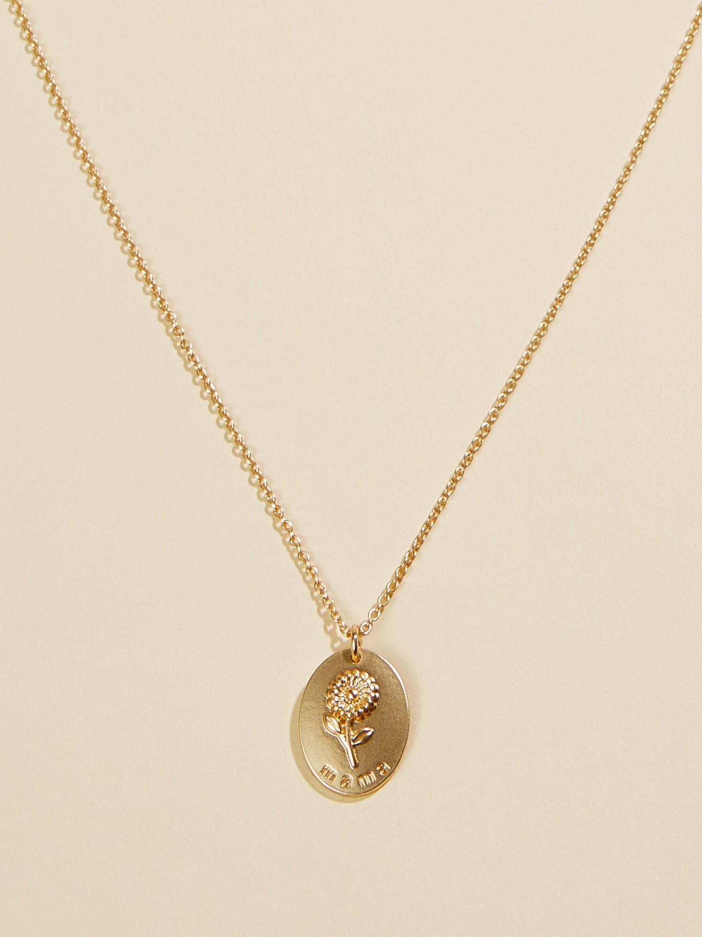  Mama Sunflower Coin Necklace