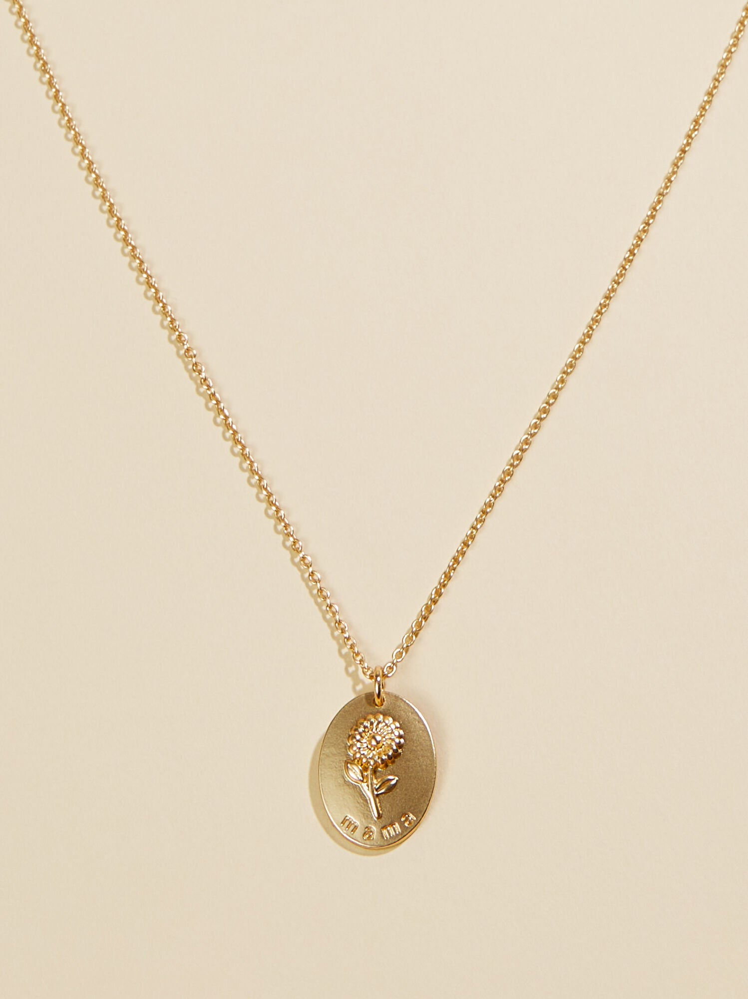  Mama Sunflower Coin Necklace