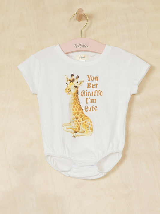  You Bet Giraffe Graphic Romper