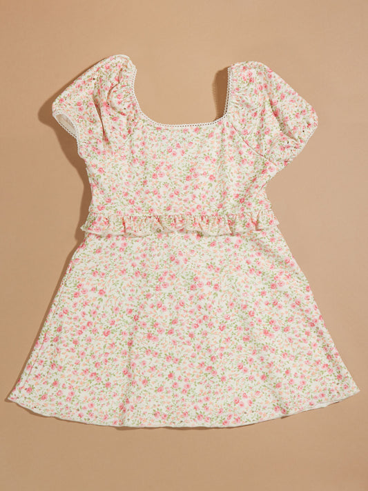  Emery Eyelet Floral Dress