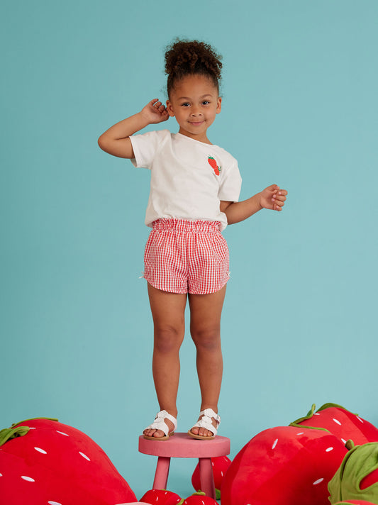  Gracelynn Gingham Bow Shorts