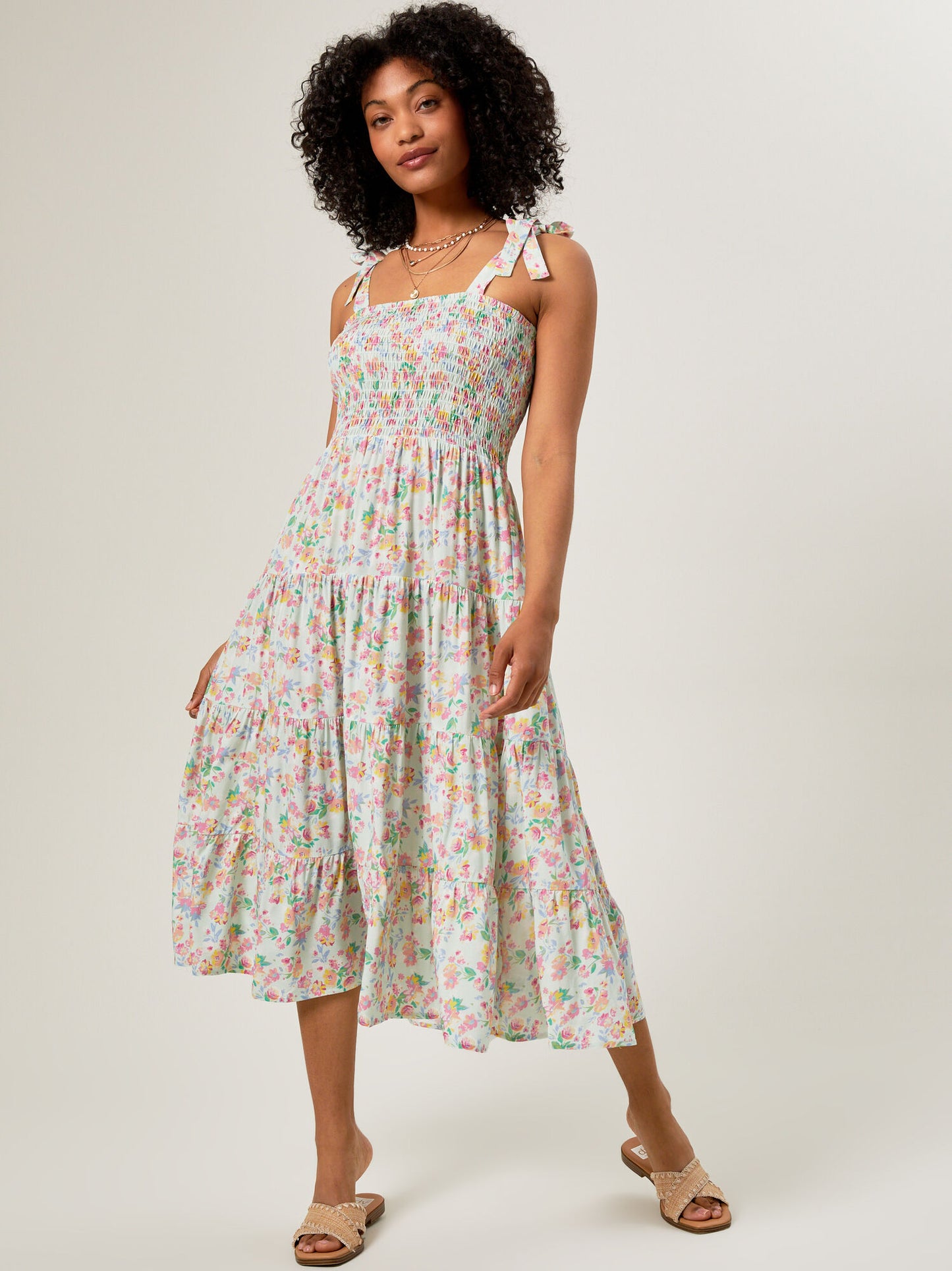  Peyton Floral Smocked Mama Dress