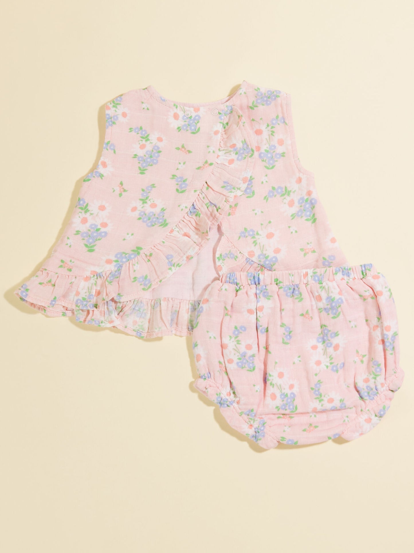  Iris Floral Ruffle Tank And Bloomer Set