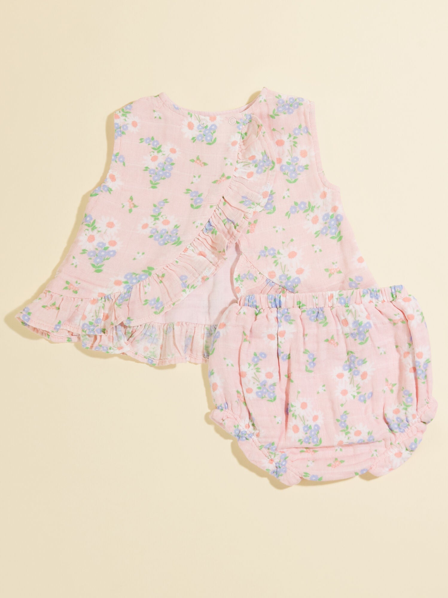  Iris Floral Ruffle Tank And Bloomer Set