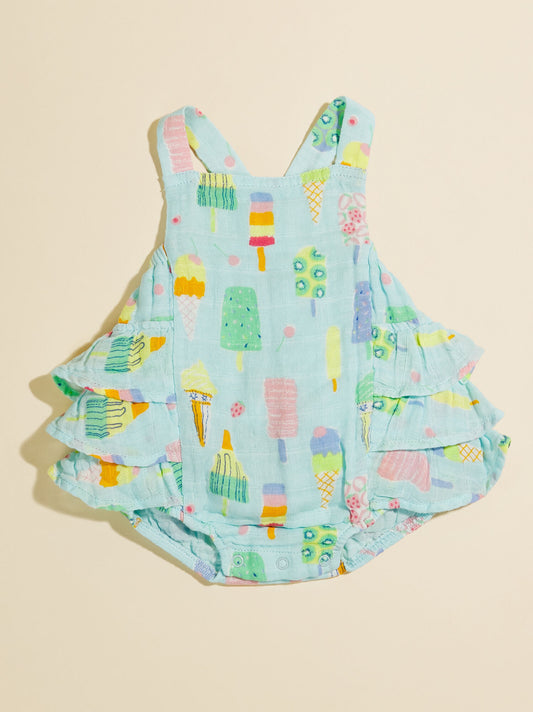  Ice Cream Truck Ruffle Sunsuit