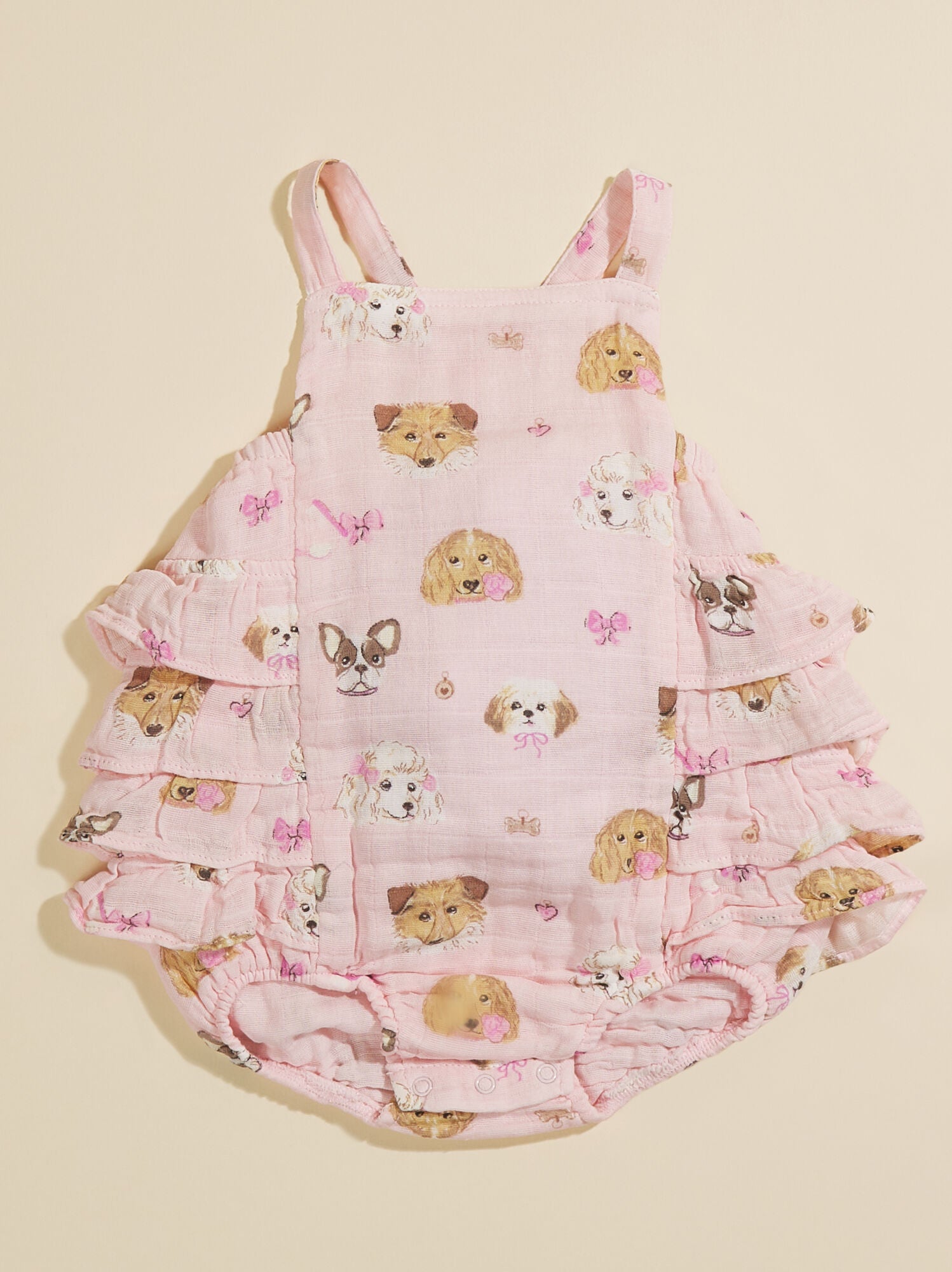  Puppy Pals Ruffle Sunsuit