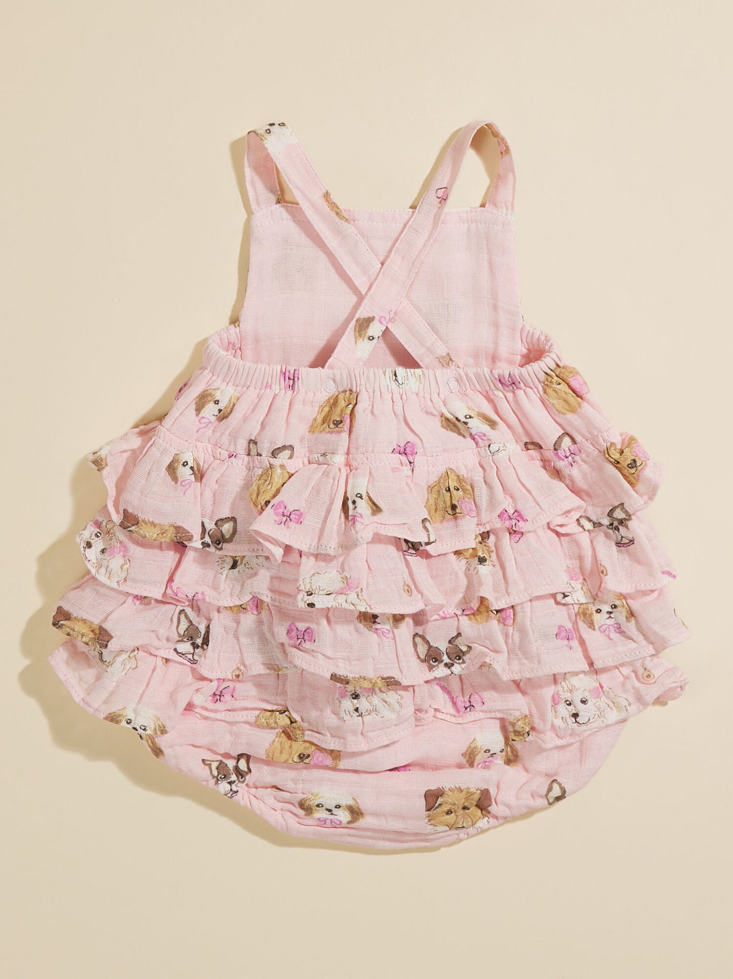  Puppy Pals Ruffle Sunsuit