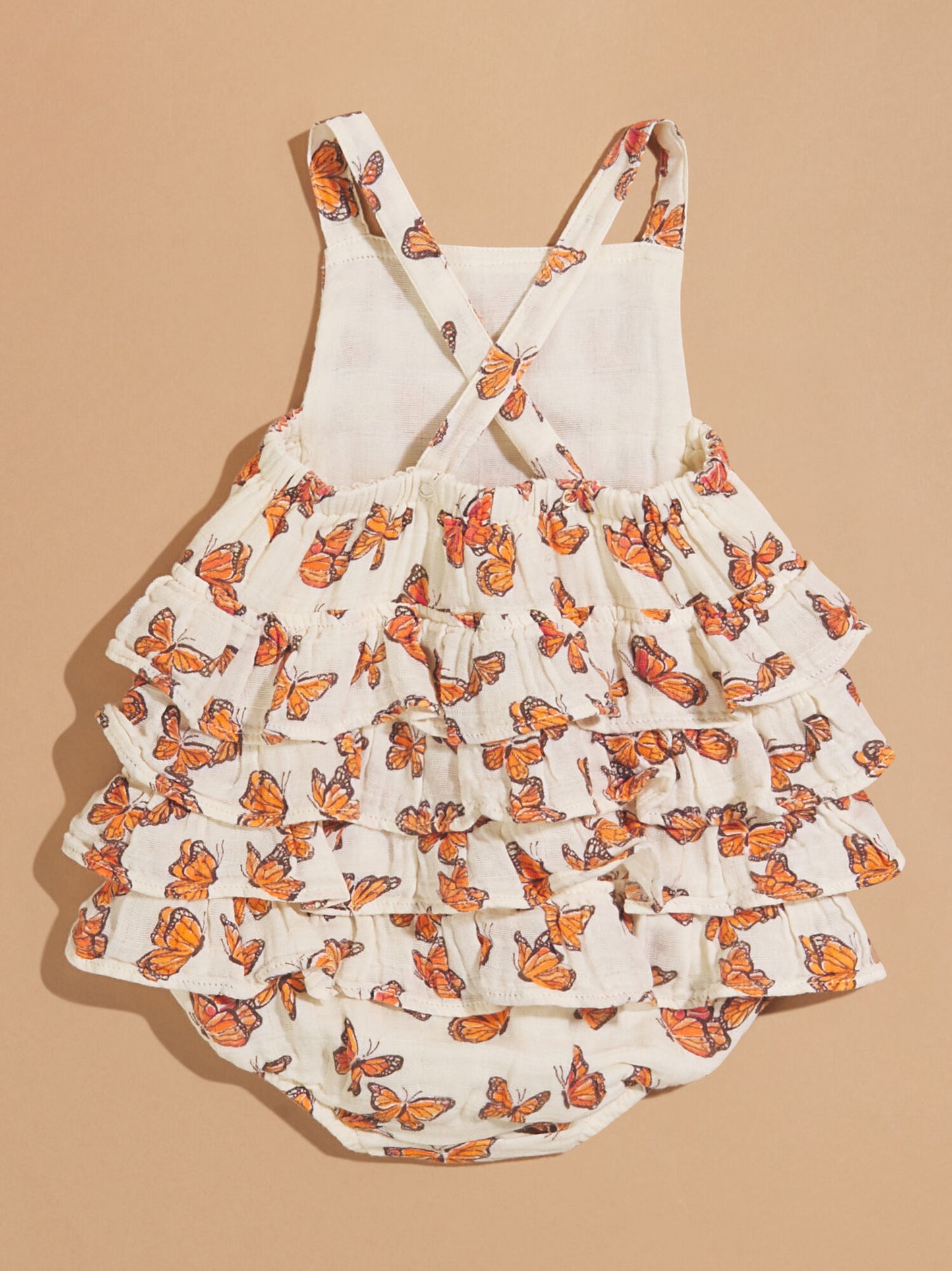  Monarch Butterfly Ruffle Sunsuit