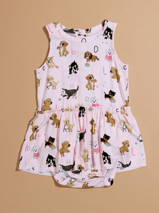  Alphabet Puppy Bodysuit Dress