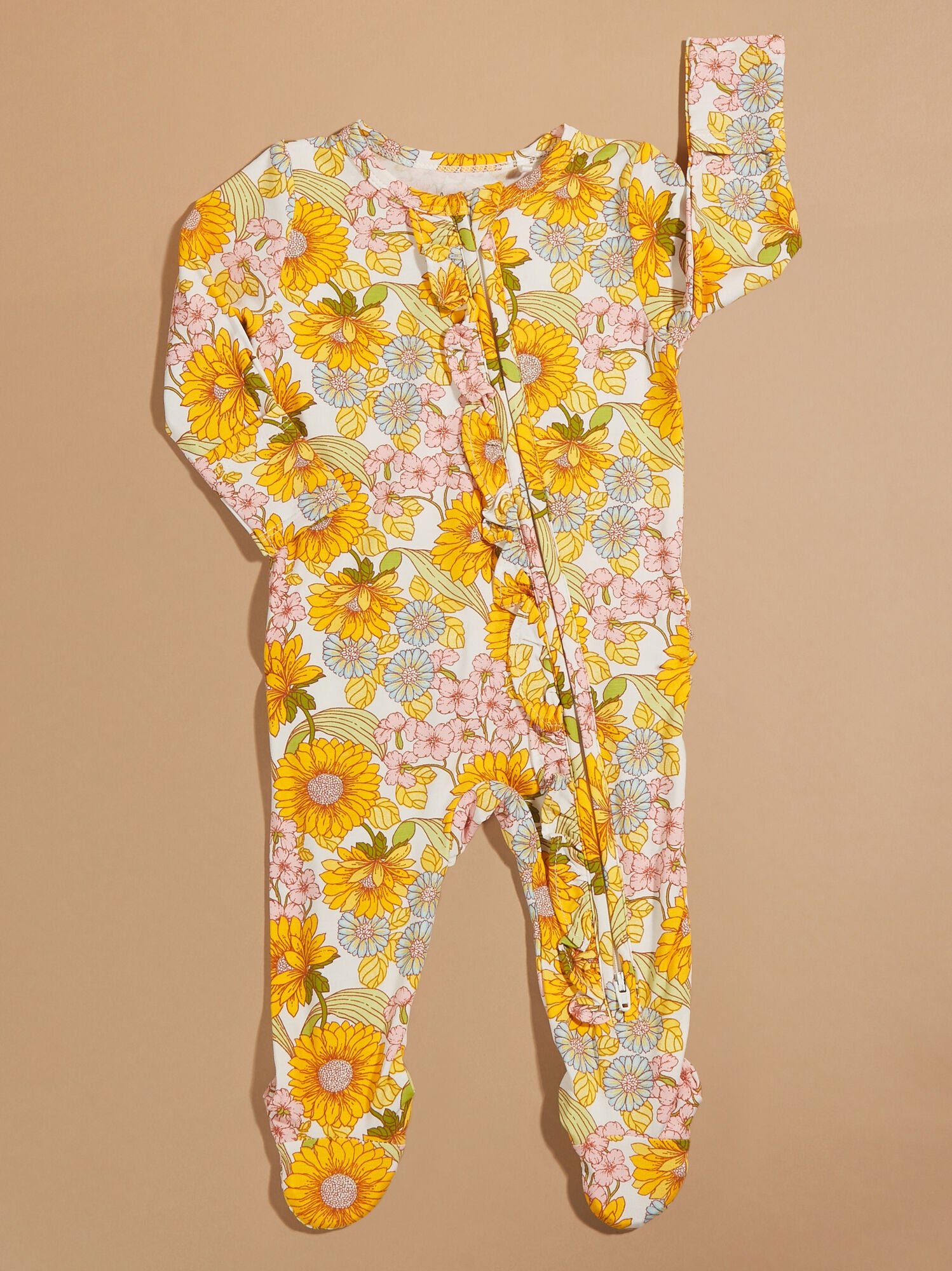  Senitra Sunflower Ruffle Footie