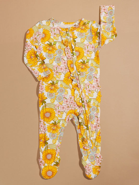 Senitra Sunflower Ruffle Footie