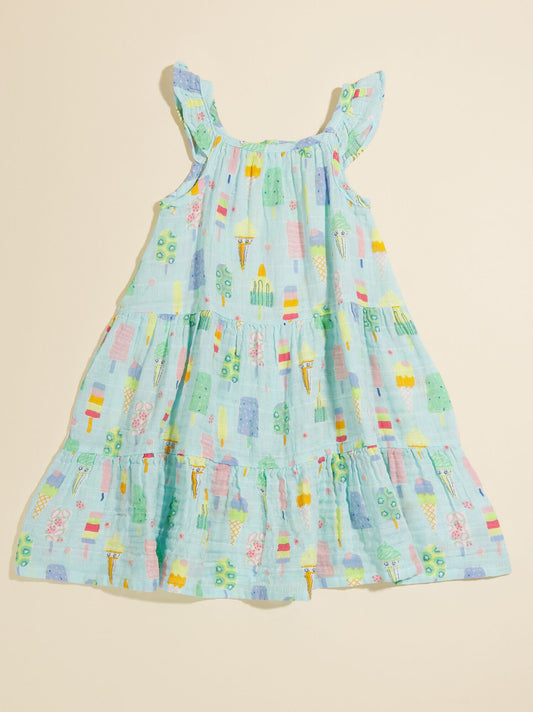  Ice Cream Truck Tiered Dress