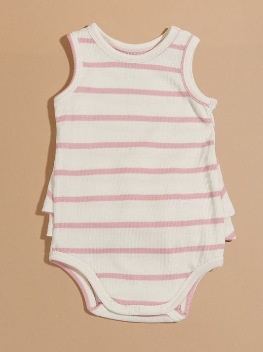 Mary Kate Ribbed Striped Bodysuit