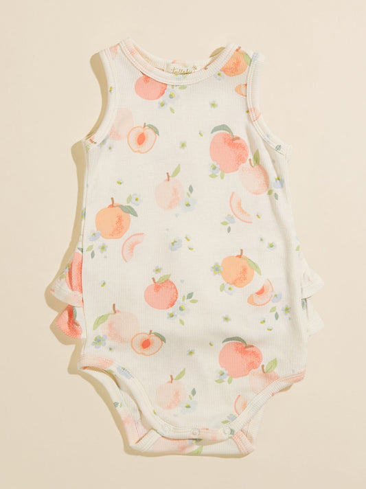  Spring Peach Ruffle Bodysuit