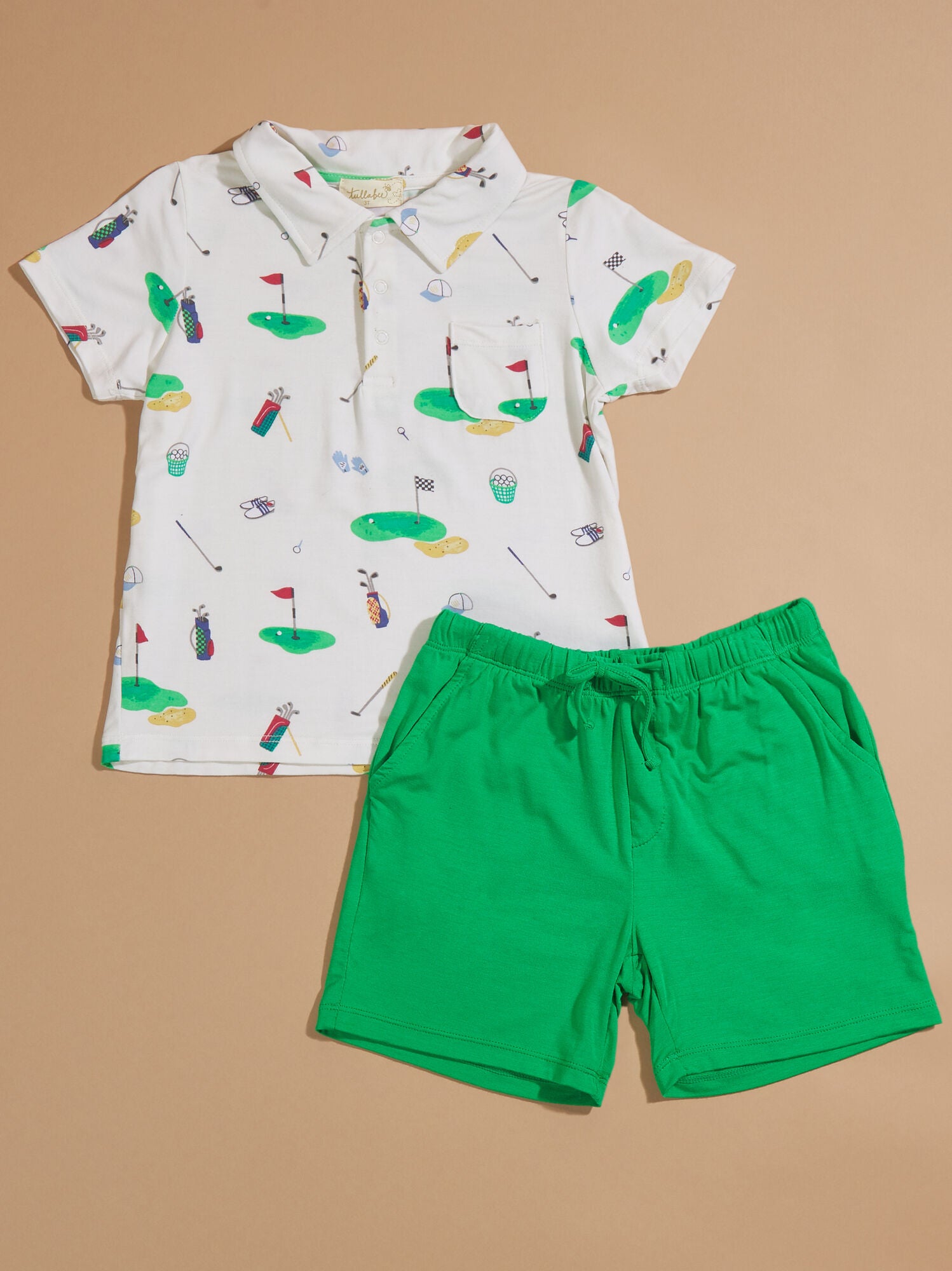  Golf Polo Top And Shorts Set