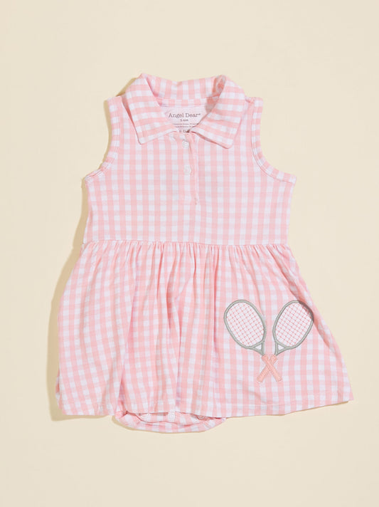  Tennis Gingham Bodysuit Dress