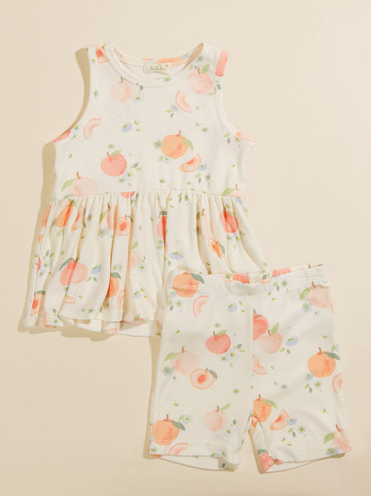  Spring Peach Tank And Shorts Set