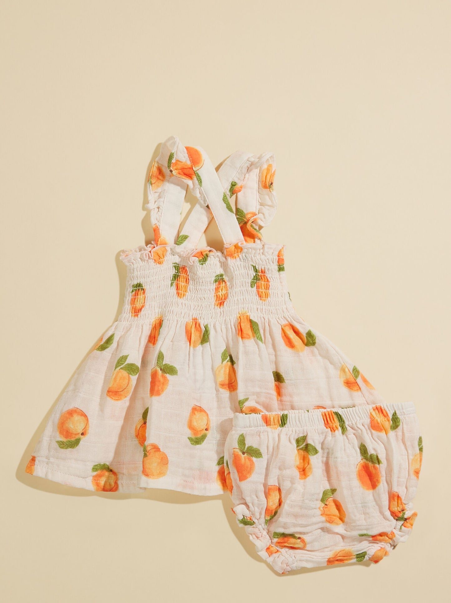  Sweet Peach Dress And Bloomer Set