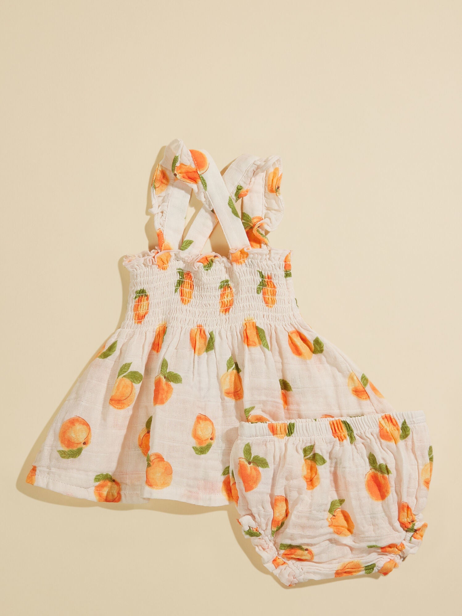  Sweet Peach Dress And Bloomer Set