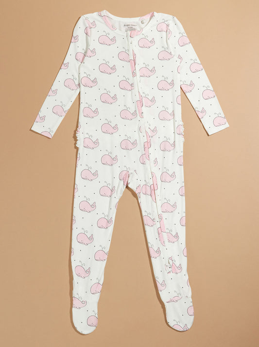  Bubbly Whale Ruffle Footie