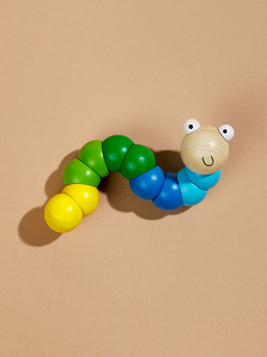 Wiggly Wooden Worm By MudPie