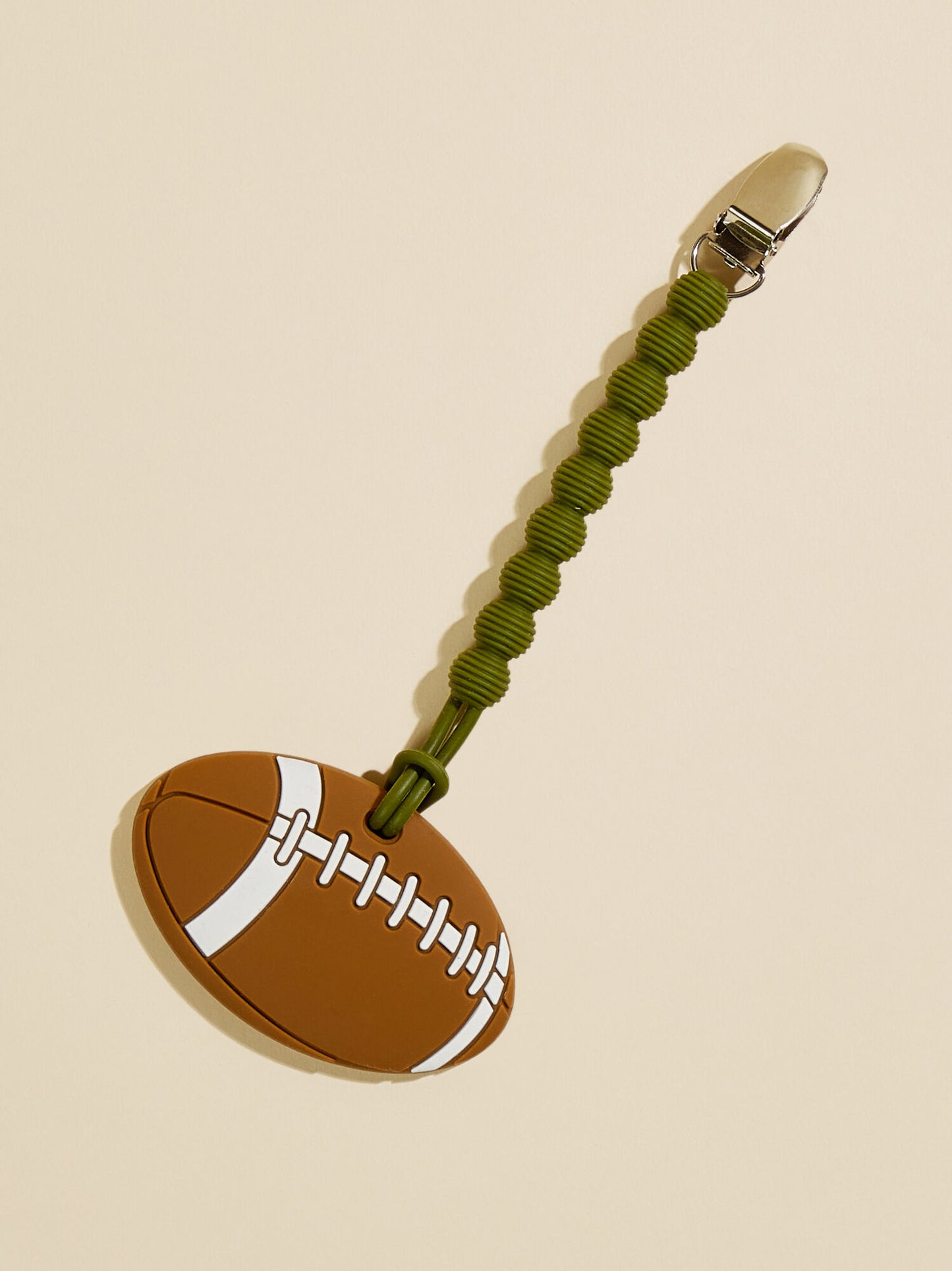  Football Clip On Teether By Mudpie