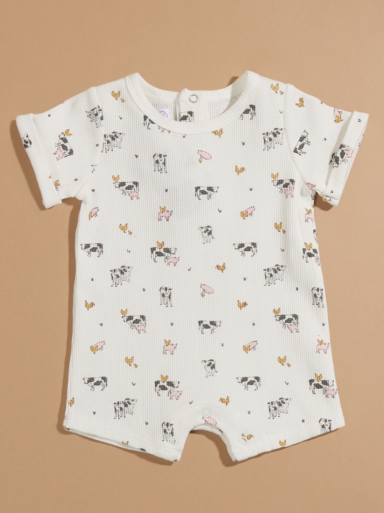  Cow Farm Waffle Jumper By Mudpie