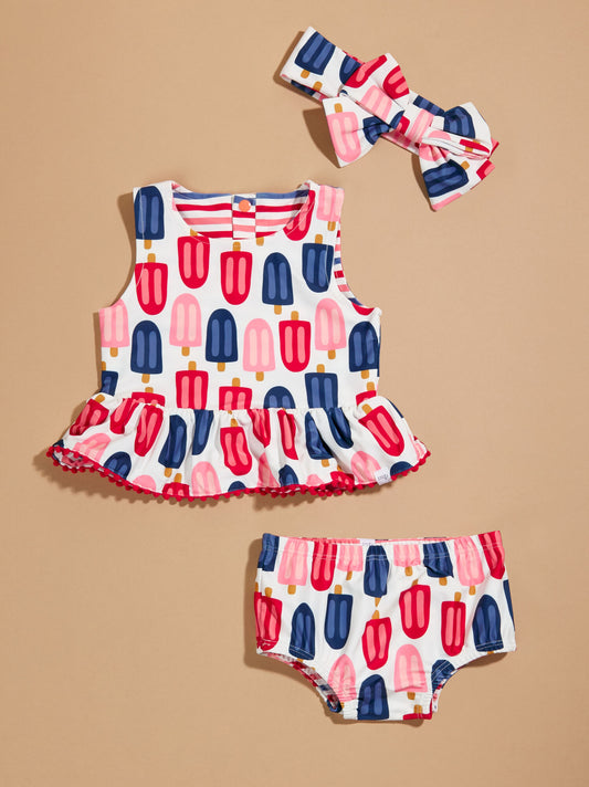  Popsicle Reversible Swim And Headband Set By MudPie