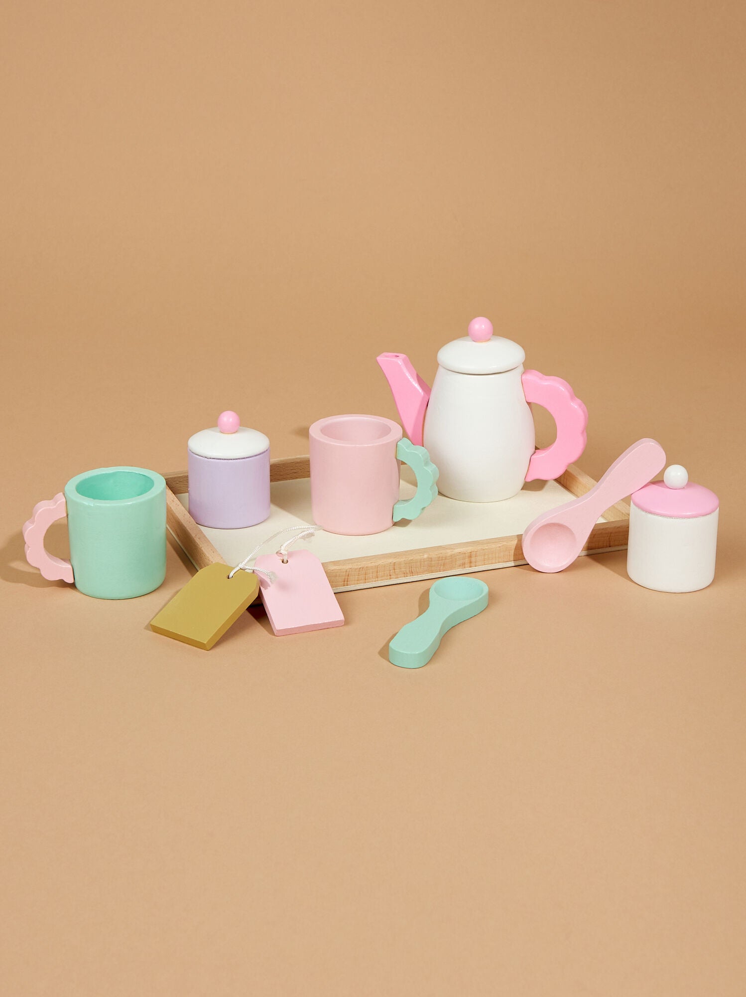  Wood Tea Party Set By MudPie