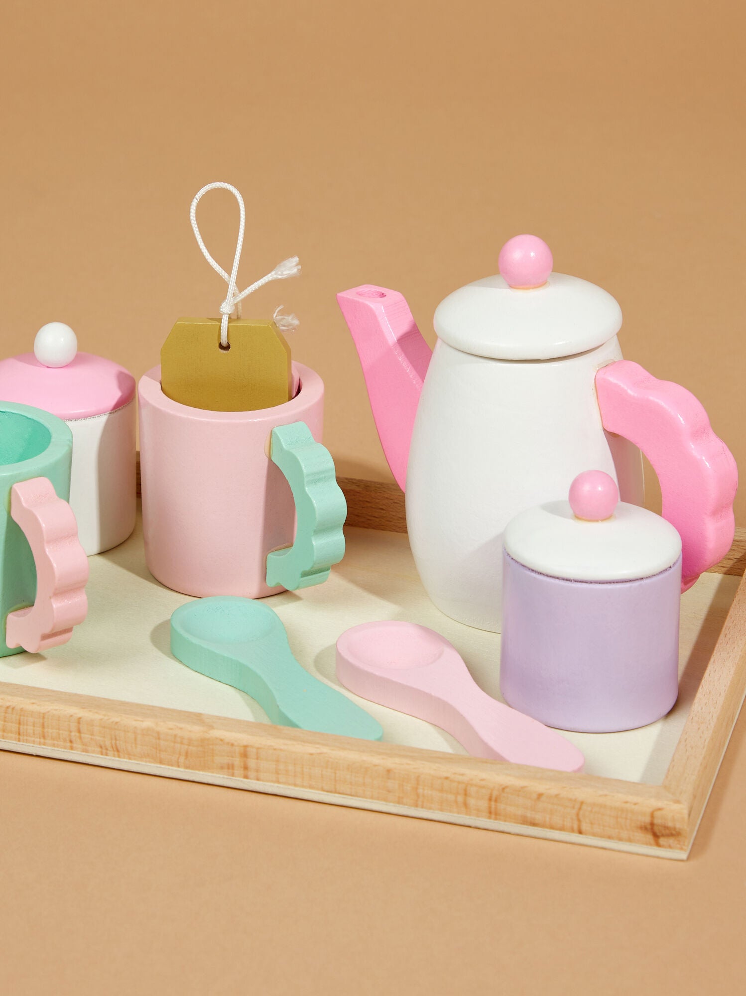  Wood Tea Party Set By MudPie