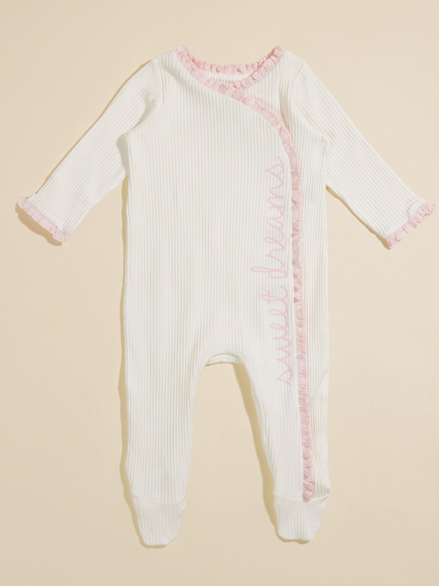  Sweet Dreams Ribbed Footie By Mudpie
