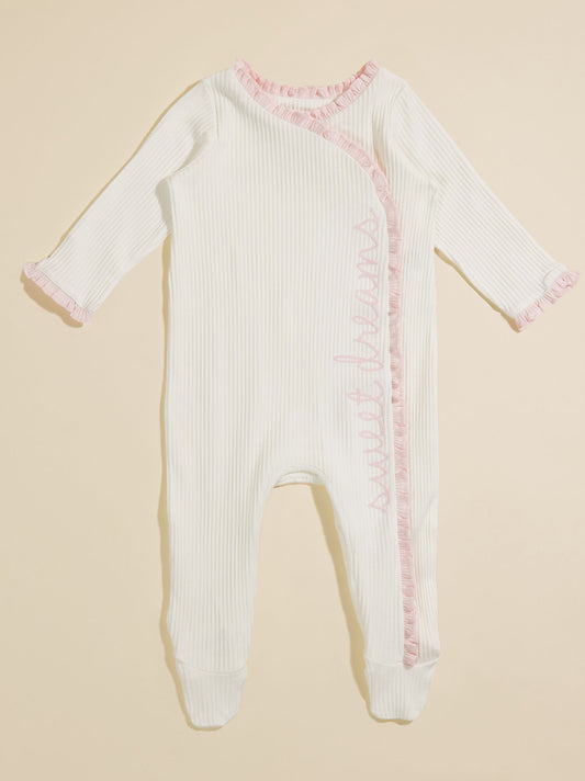  Sweet Dreams Ribbed Footie By Mudpie