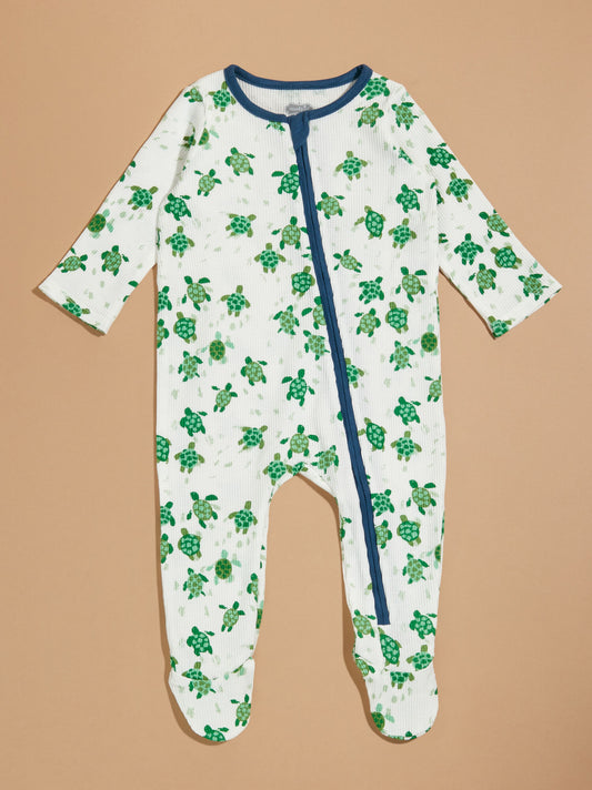  Tripp Turtle Footie By MudPie
