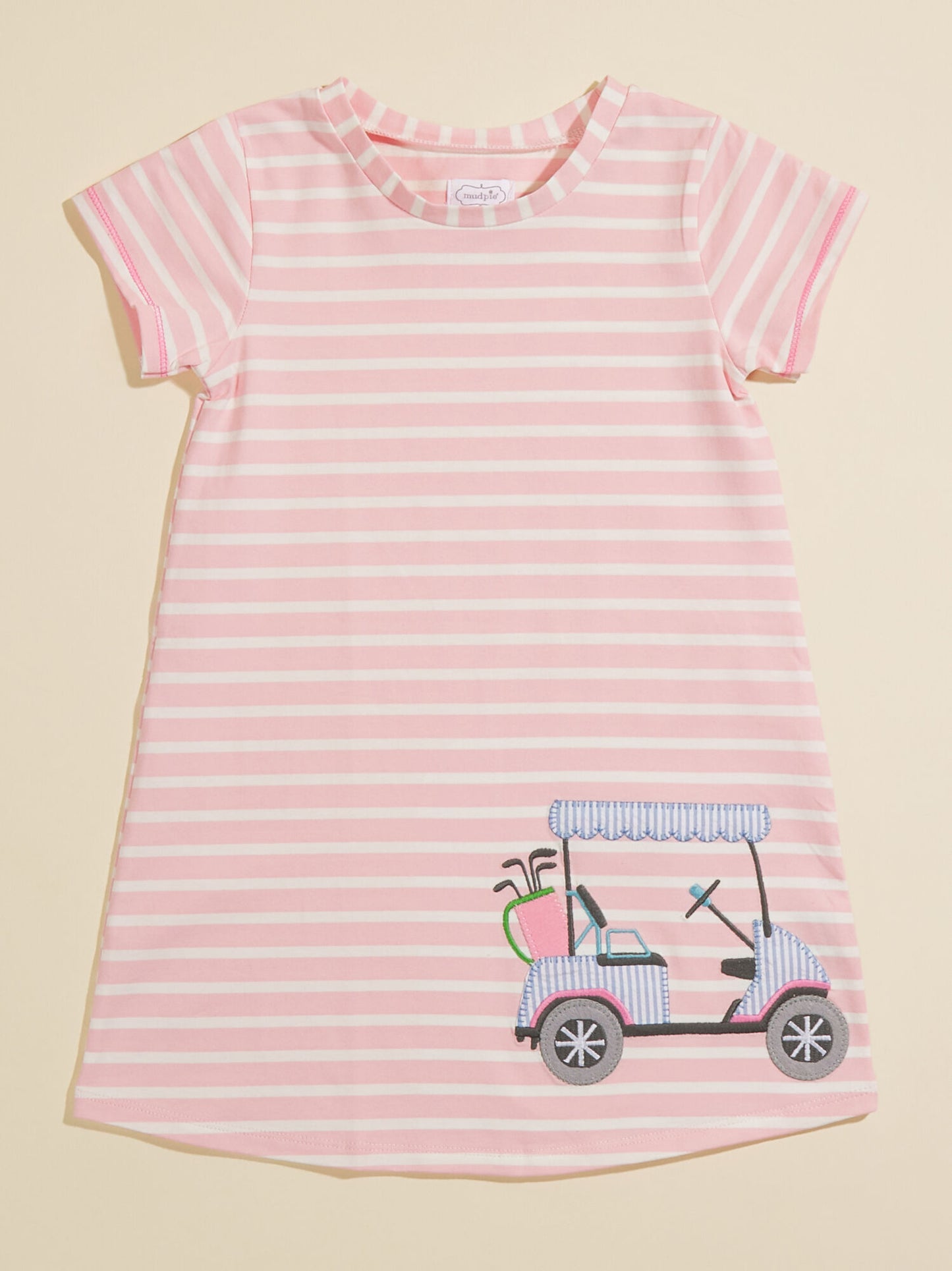  Golf Striped T-Shirt Dress By Mudpie