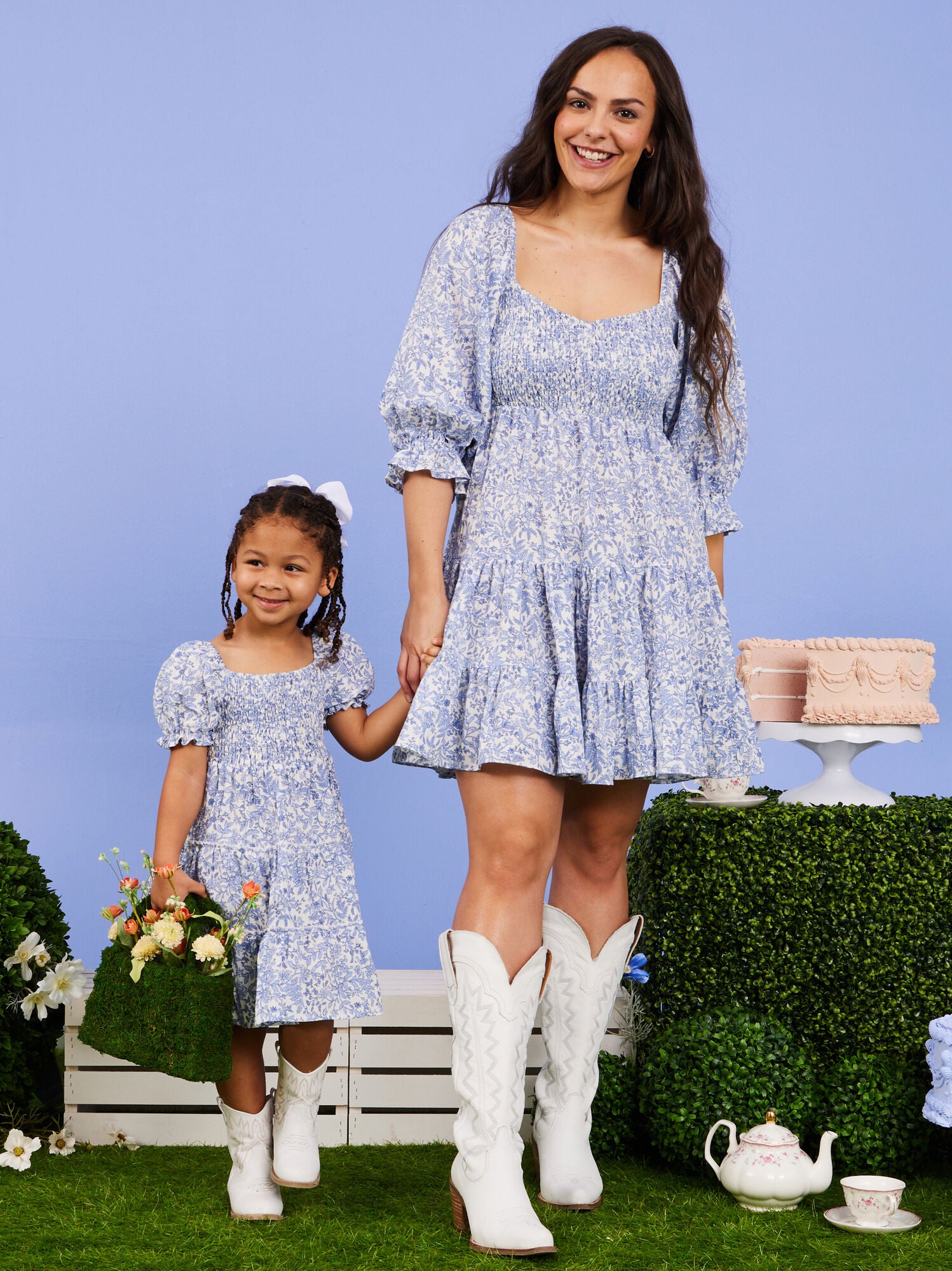  Evelyn Floral Toddler Dress