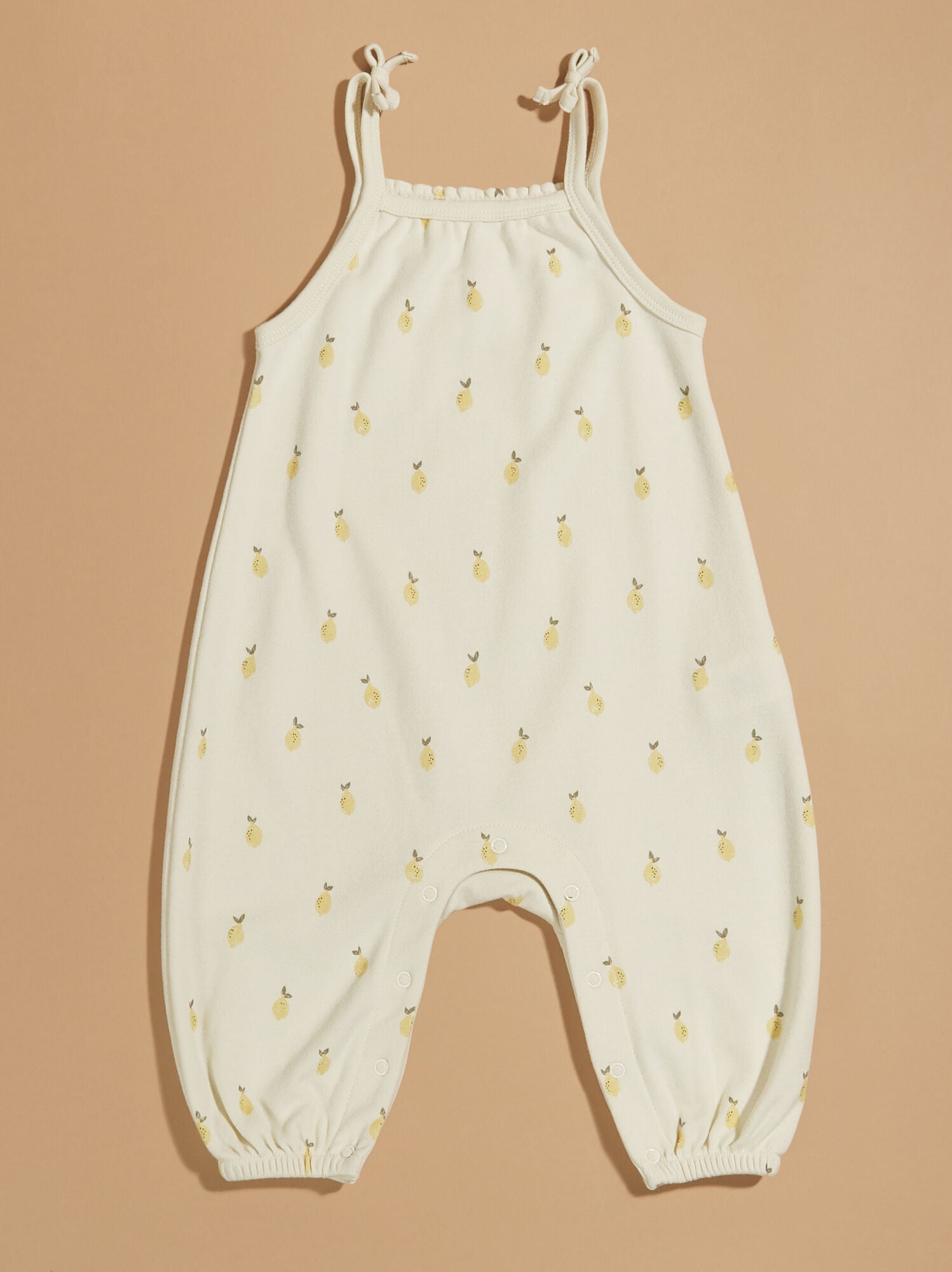  Lemon Smocked Jumpsuit By Quincy Mae
