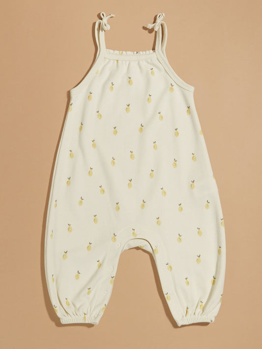  Lemon Smocked Jumpsuit By Quincy Mae