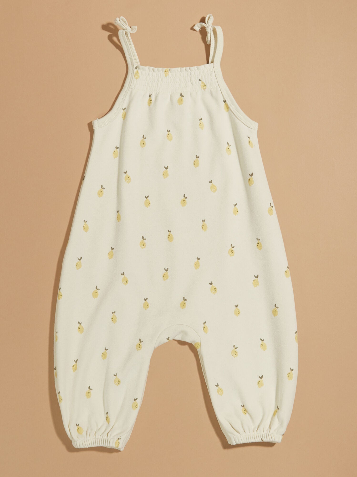  Lemon Smocked Jumpsuit By Quincy Mae