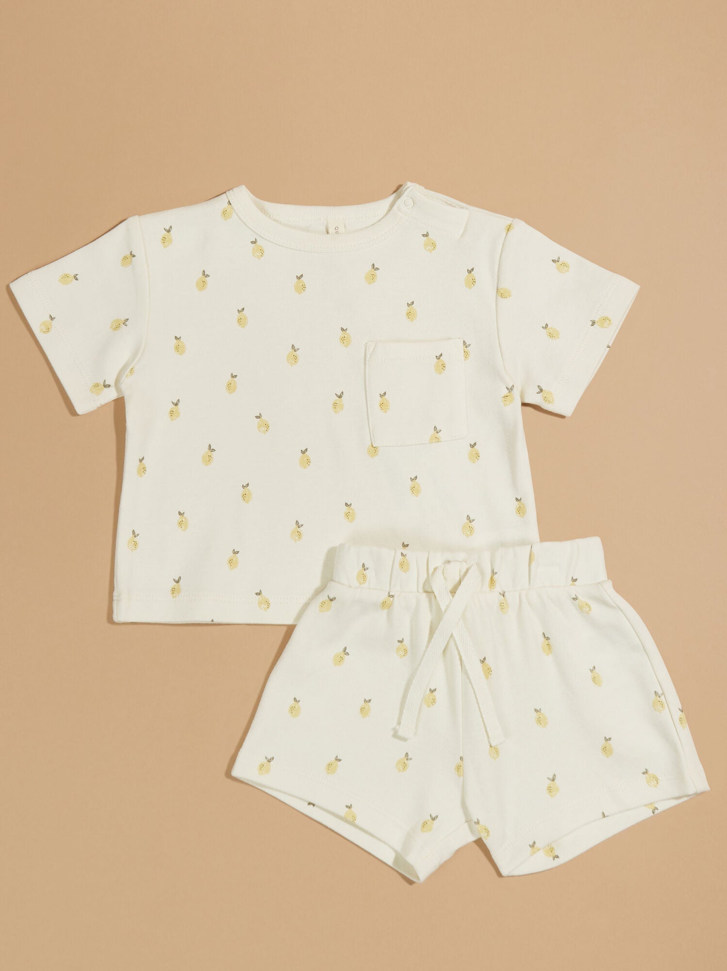  Lemon Tee And Shorts Set By Quincy Mae
