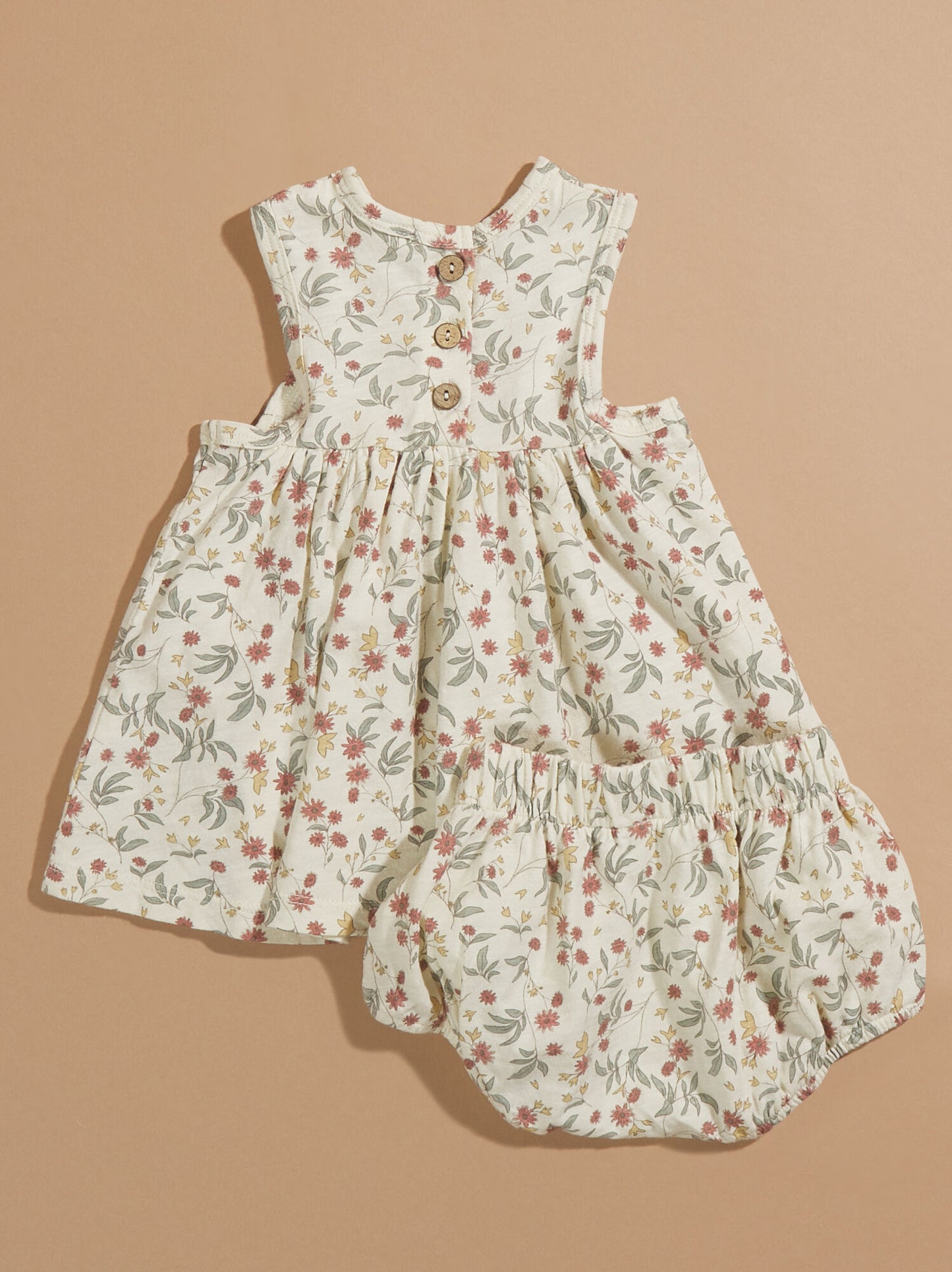  Layla Floral Baby Dress And Bloomer Set By Rylee + Cru