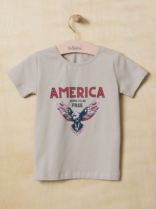  America Born To Be Free Graphic Tee