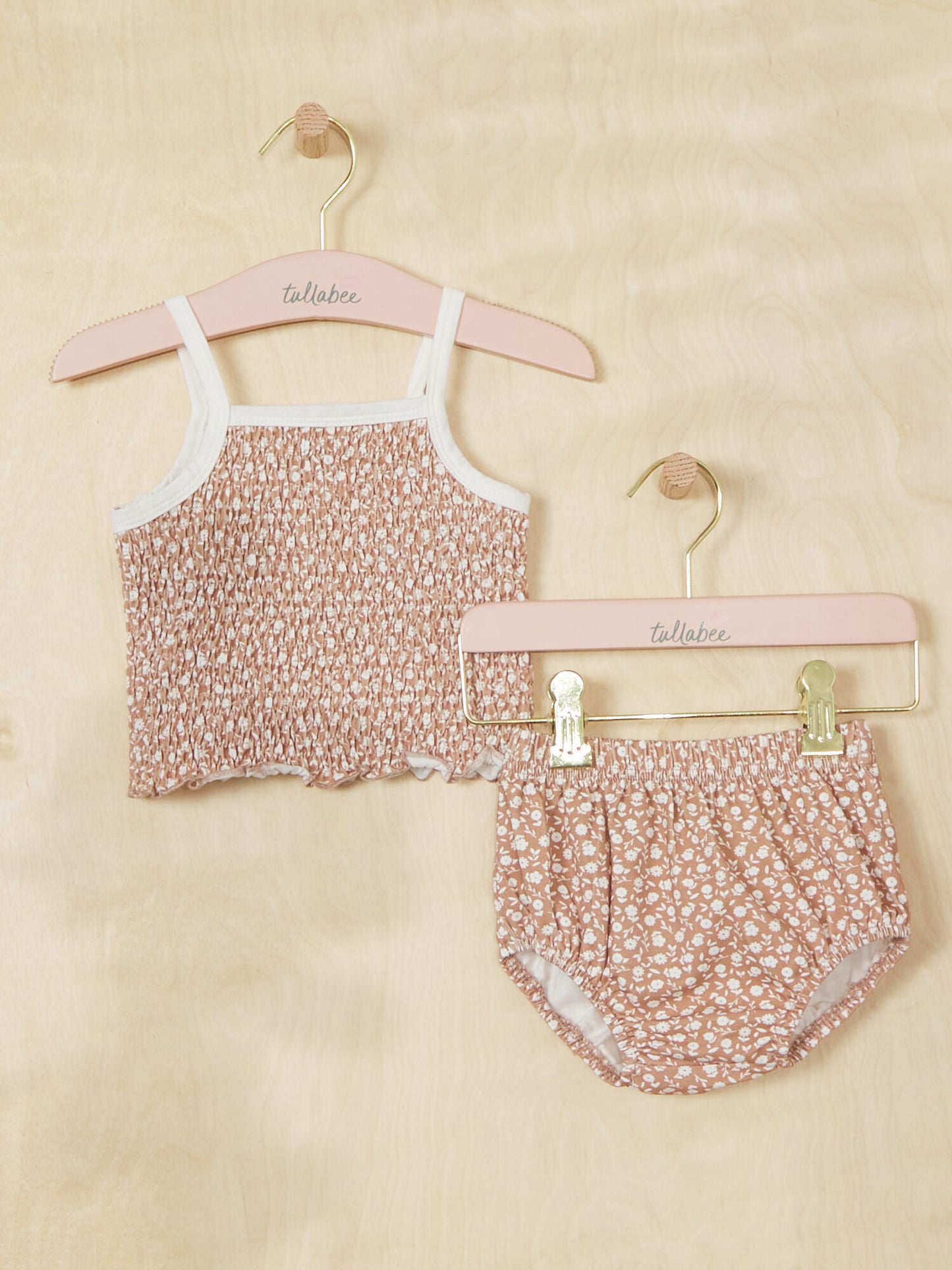  Eileen Floral Smocked Tank And Bloomer Set
