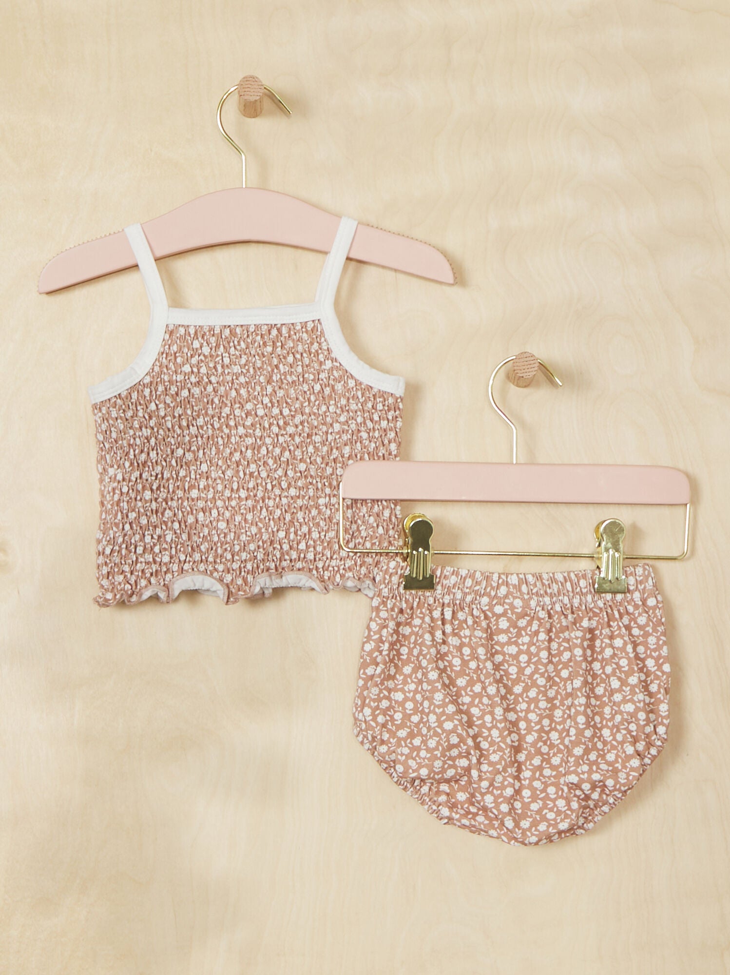  Eileen Floral Smocked Tank And Bloomer Set